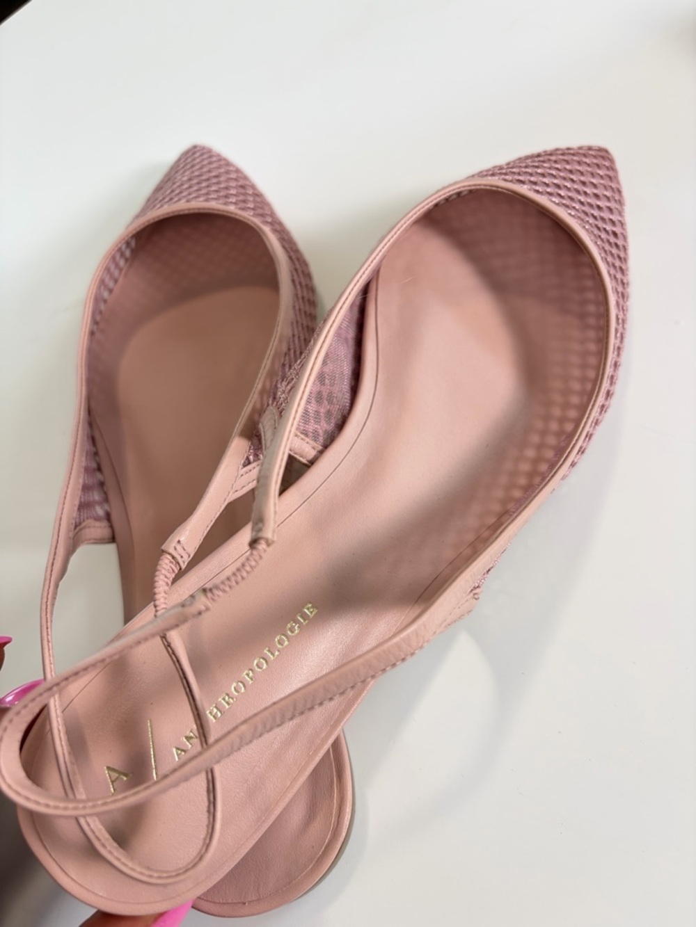 Anthropologie Mesh Slingback Pointed Toe Flats - Picture 11 of 11